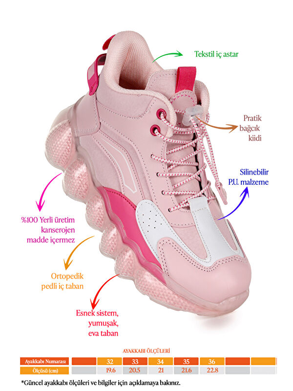 Edi Lastikli Günlük Kız Çocuk Bot Ayakkabı - Görsel 3