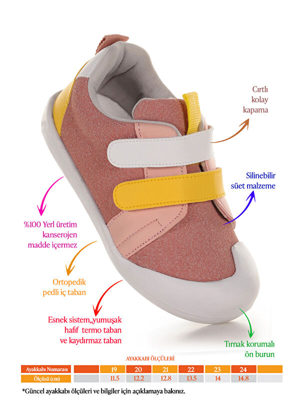 Şifu İlk Adım Cırtlı Kız Bebek Spor Ayakkabı - Görsel 3