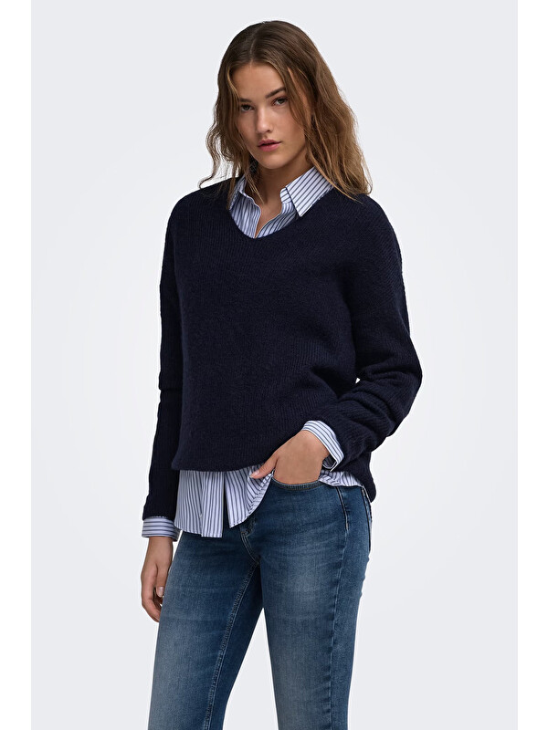 Only Onlcamilla Regular Fit V Yaka Kazak 15204588