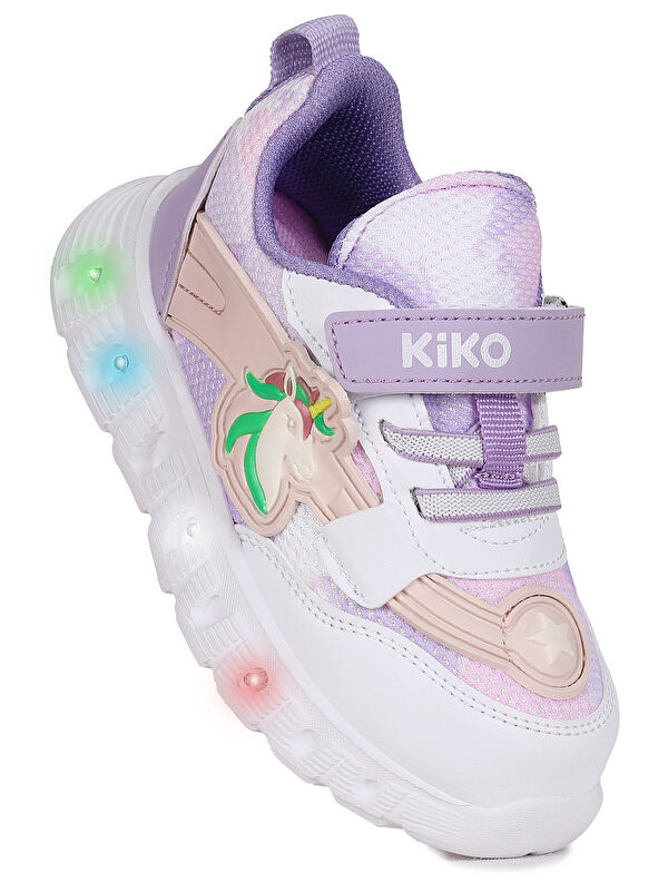 Kiko Kids Puff Cırtlı Işıklı Faylon Taban Kız Çocuk Spor Ayakkabı