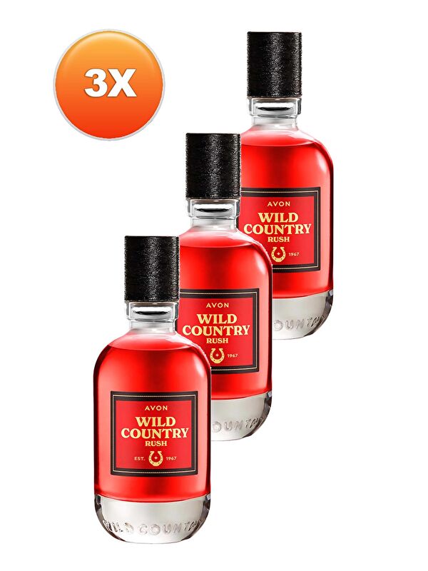 AVON Wild Country Rush Erkek Parfüm Edt 75 Ml. Üçlü Set
