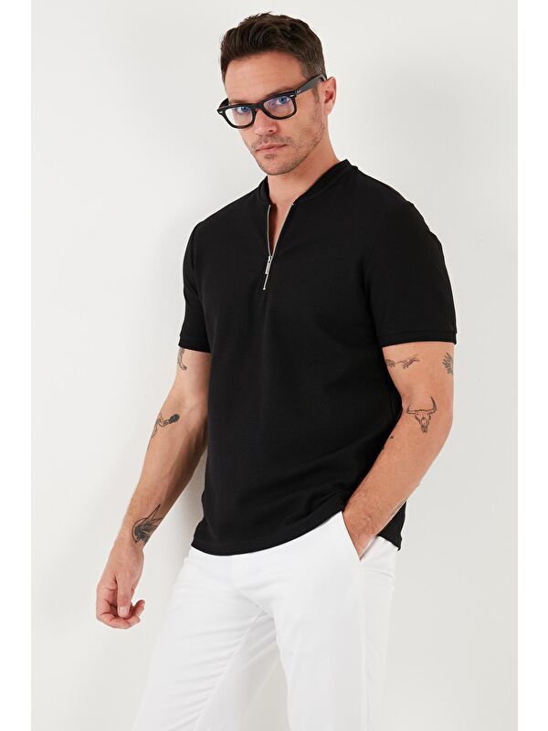 Buratti Pamuklu Regular Fit Yarım Fermuarlı Tişört 5902653