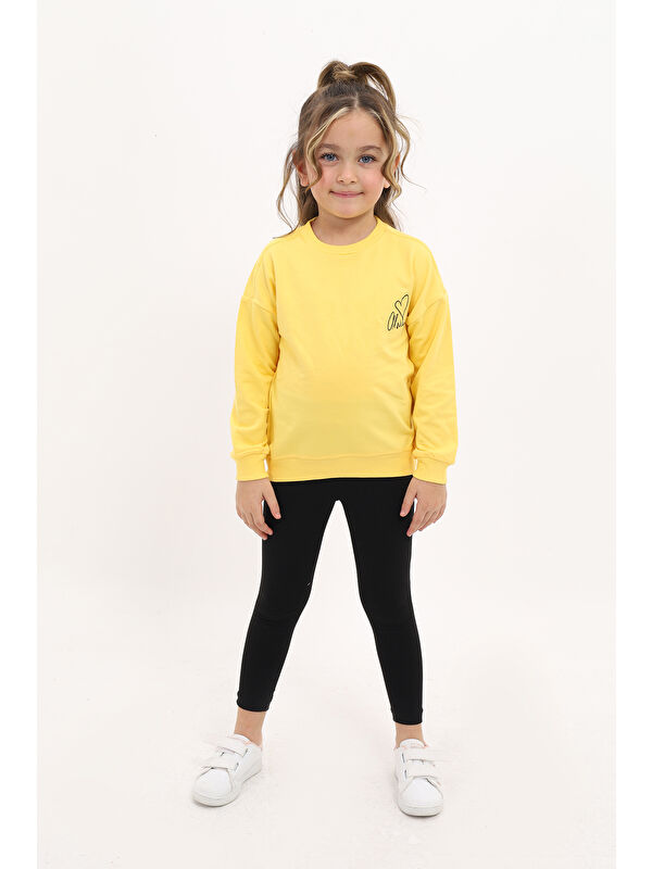 Toontoykids Kız Çocuk Nakışlı Taytlı Takım