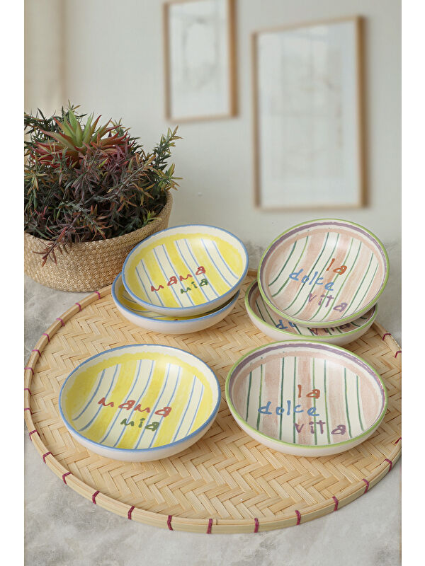 Keramika Mama Mia & La Dolce Vita Halka Çerezlik / Sosluk 13 Cm 6 Adet