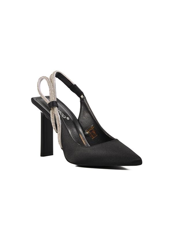 Siyah Kadın Taşlı Abiye Ayakkabı 298225 - Görsel 4