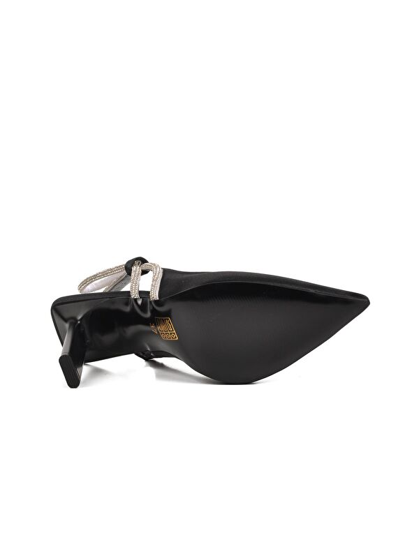 Siyah Kadın Taşlı Abiye Ayakkabı 298225 - Görsel 6