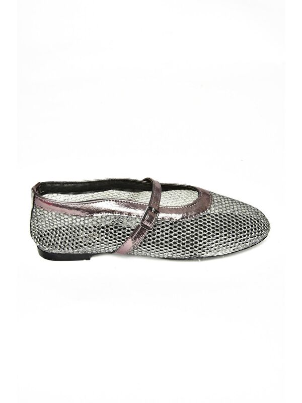 Fox Shoes S4764502 Platin Kadın Babet