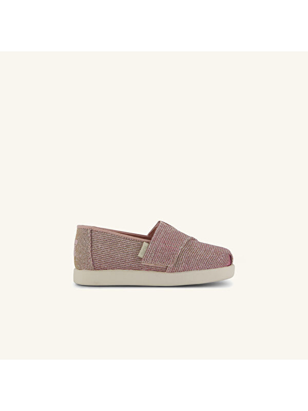 Toms Kız Çocuk Espadril 1002319 Alpargata Classic Pale Rose Glitter Corduroy