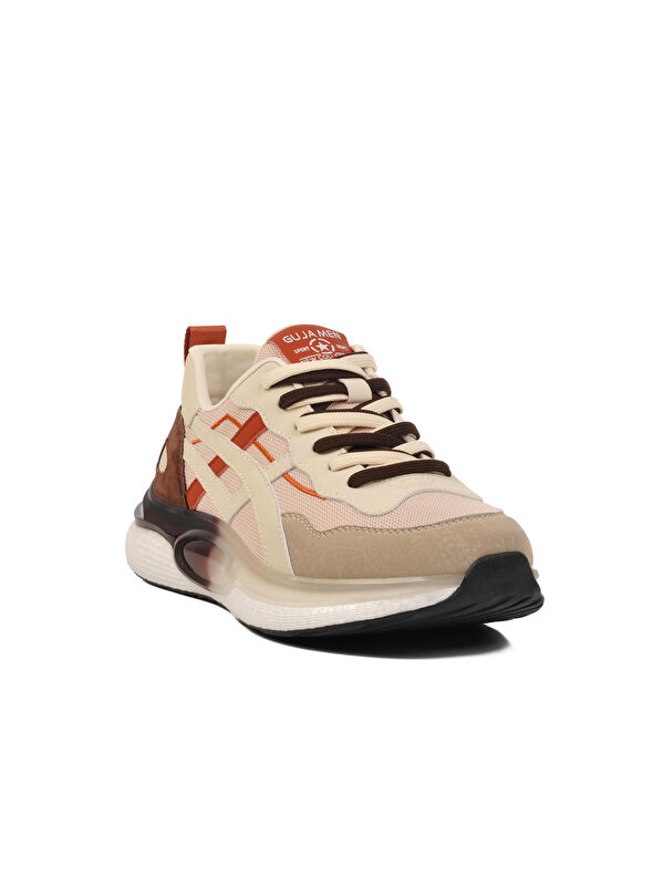 Bej Fileli Hava Alabilen Erkek Spor Ayakkabı 25Y563 M - Görsel 4