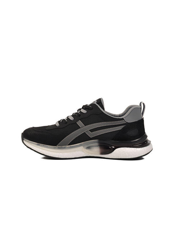 Siyah Fileli Hava Alabilen Erkek Spor Ayakkabı 25Y563 M - Görsel 3