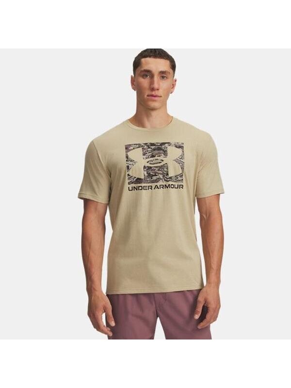 Under Armour Abc Camo Boxed Logo Erkek Kahverengi Bisiklet Yaka Tişört