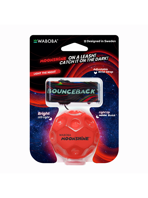 Waboba LED Bounceback Moonshine Işıklı Geri Dönen ve Yüksek Zıplayan Top Bilek İpli Moon Ball