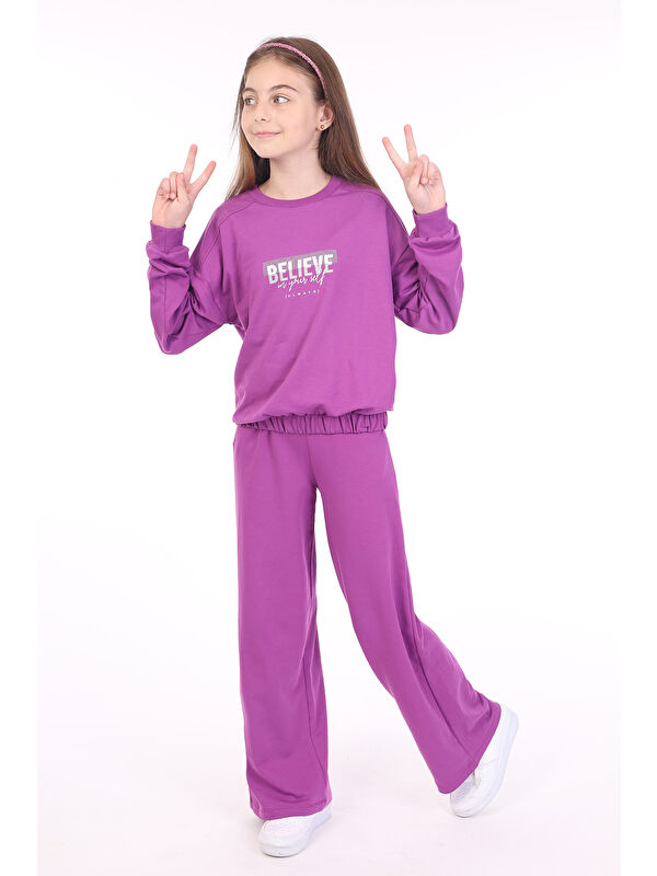 Toontoykids Kız Çocuk Baskılı Eşofman Takım