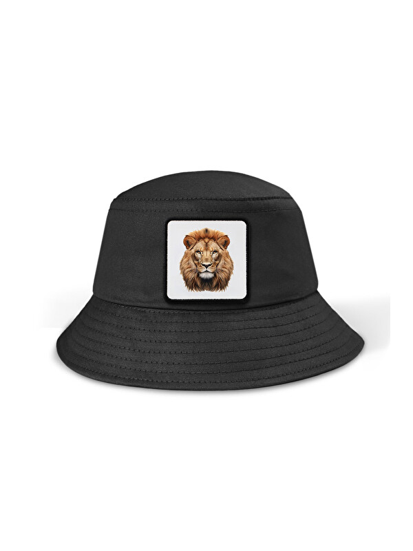 BlackBörk Aslan Logolu Bucket Siyah Şapka