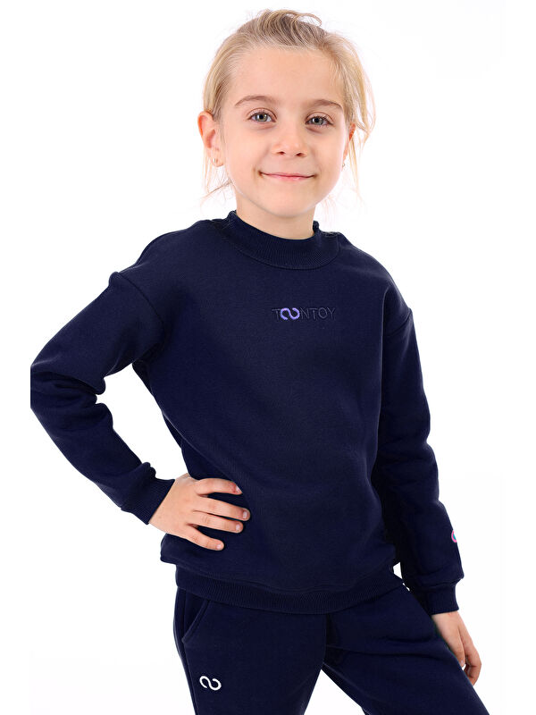 Toontoykids Kız Çocuk Nakışlı Sweatshirt