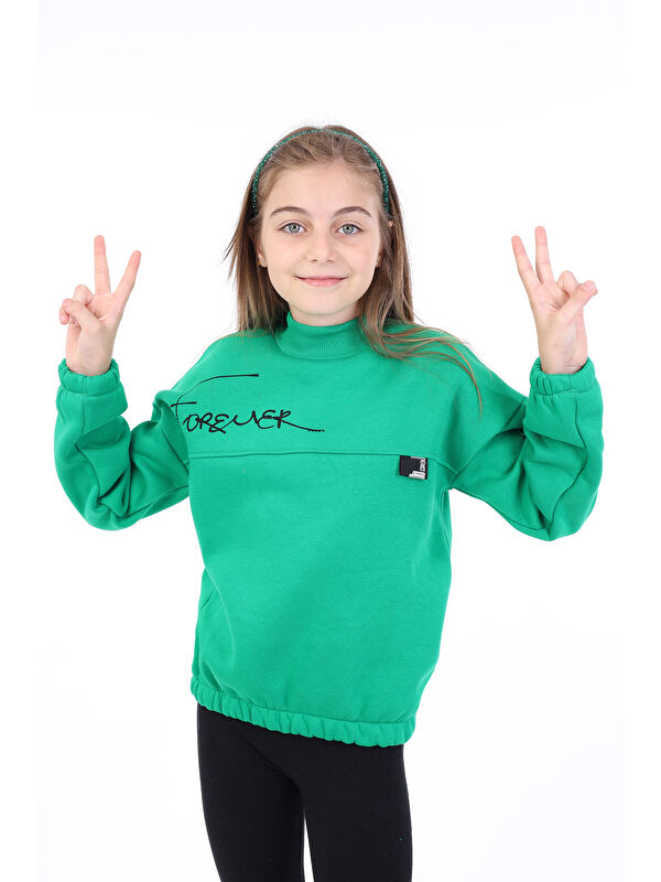Toontoykids Kız Çocuk Baskılı Sweatshirt
