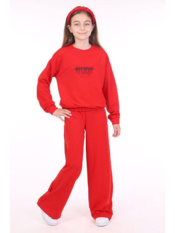 Toontoykids Kız Çocuk Baskılı Eşofman Takım