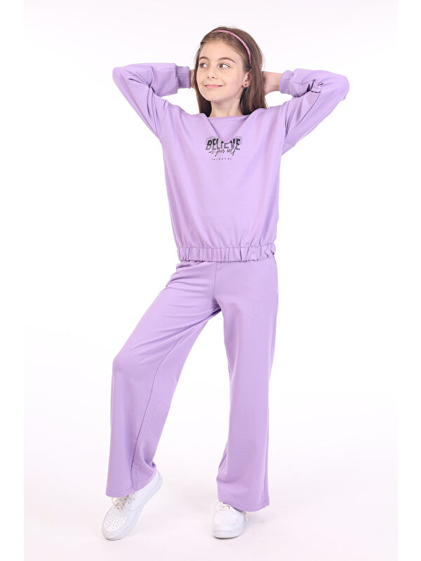 Toontoykids Kız Çocuk Baskılı Eşofman Takım