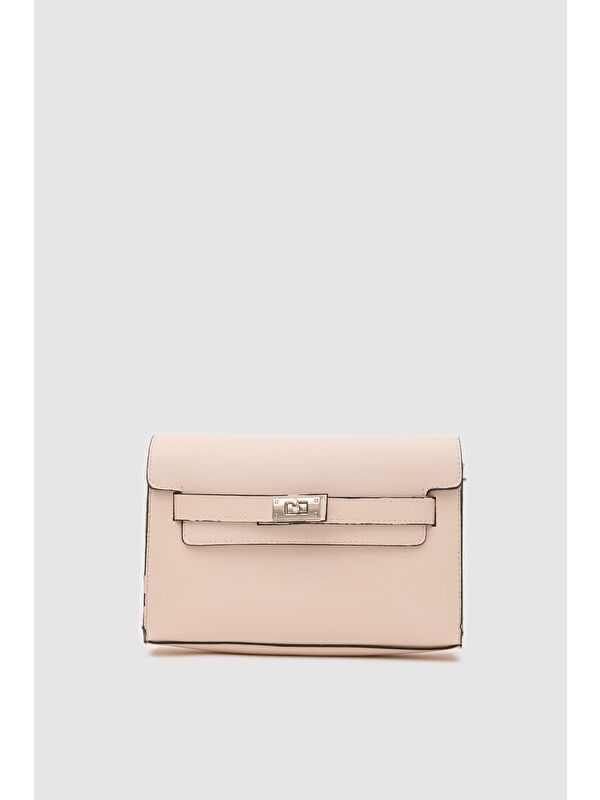 Shulebags Kelly Kilitli Clutch Bag Krem