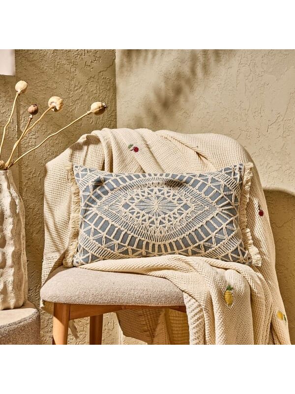 Evidea Soft Slevel Kırlent - Mavi - 30x50 cm