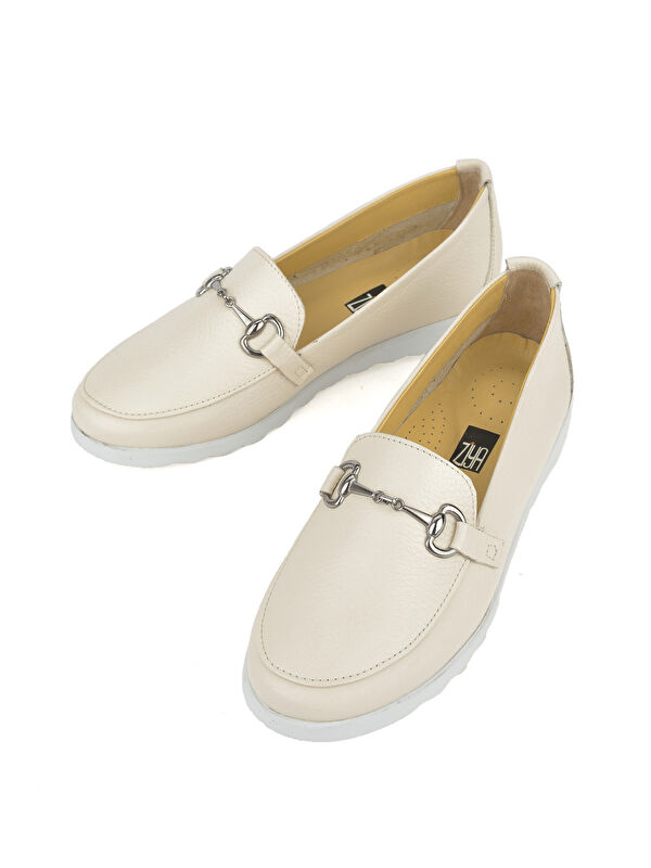 Kadın Hakiki Deri Günlük Ayakkabı 1411022Z2072 Bej - Görsel 2