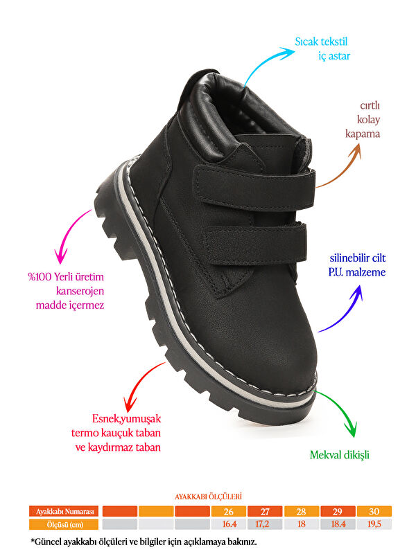 Azka Cırtlı Kız Çocuk Bot Ayakkabı - Görsel 3