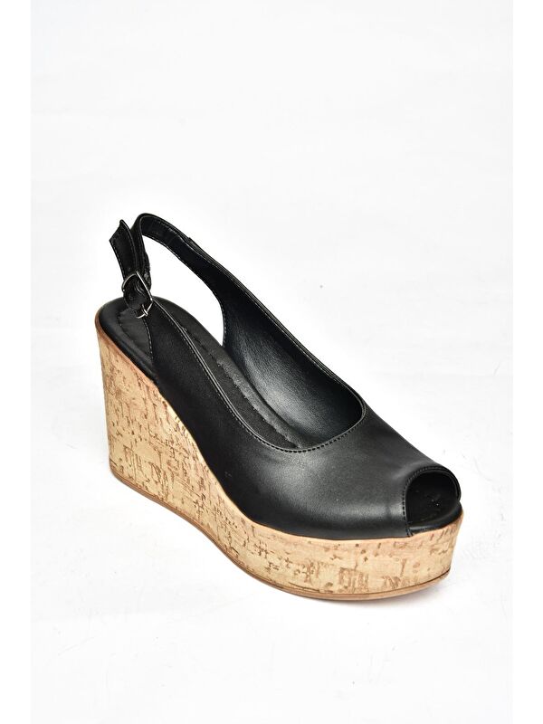 S9960635 Siyah Kadın Dolgu Topuklu Ayakkabı - Görsel 2