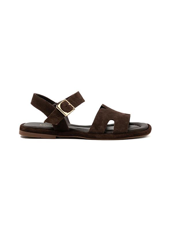 John May Kadın Sandalet RC-25Y-001-R29633 Kahve Süet