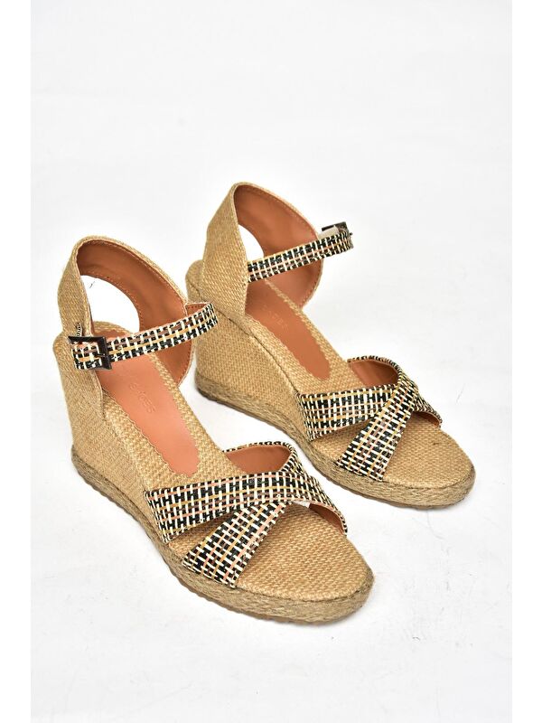 S2414140 Siyah Kadın Dolgu Topuklu Ayakkabı - Görsel 4