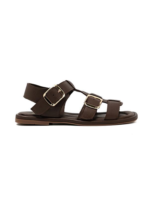 John May Kadın Sandalet RC-25Y-001-R29626 Kahve Cilt