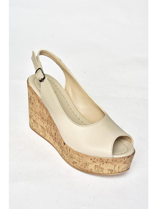 S9960635 Bej Kadın Dolgu Topuklu Ayakkabı - Görsel 2