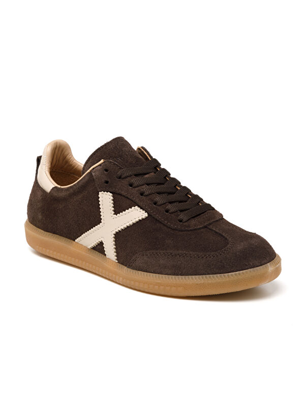 John May Kadın Sneaker ( Günlük) RC-25Y-088-M-VADE Kahve Süet-Bej Deri