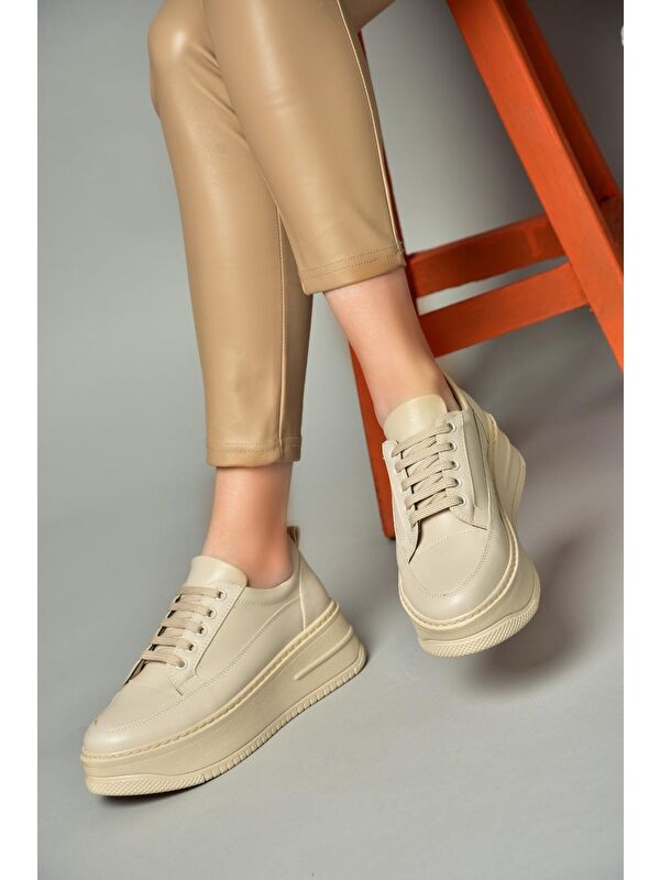 P2741175 Bej Kadın Sneakers - Görsel 2