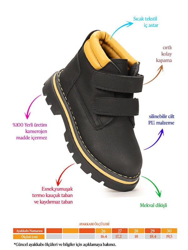 Azka Cırtlı Kız Çocuk Bot Ayakkabı - Görsel 3
