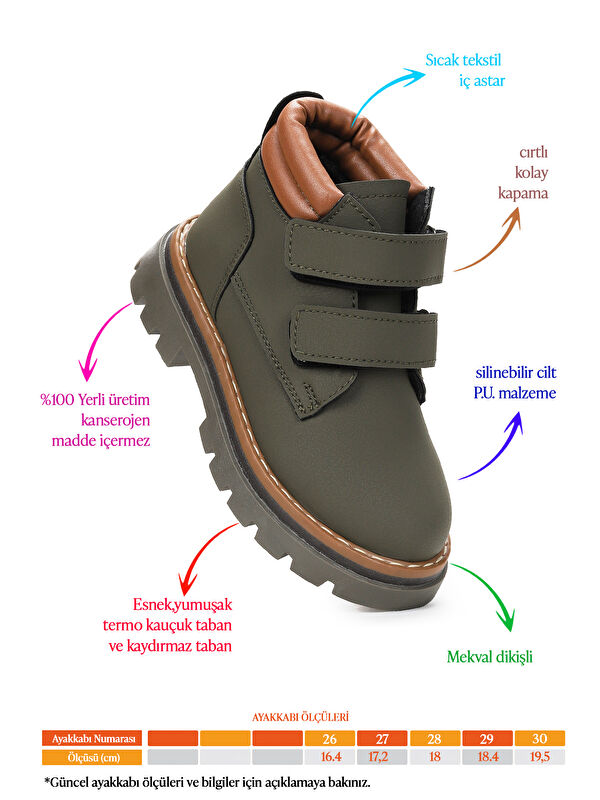 Azka Cırtlı Kız Çocuk Bot Ayakkabı - Görsel 3