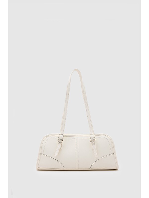Shulebags Vanity Baget Çanta Krem