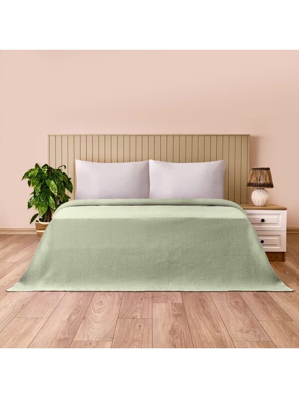 Evidea Soft Rete Çift Kişilik Pike - Yeşil - 200x220 cm