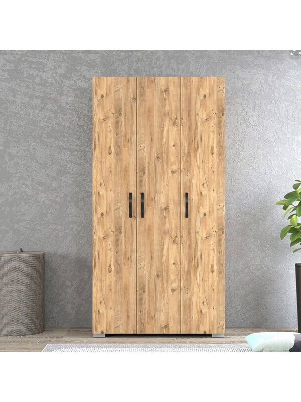 Eco Room Milan 3 Kapaklı Gardırop - Atlantik Çam - 177x42x90 cm