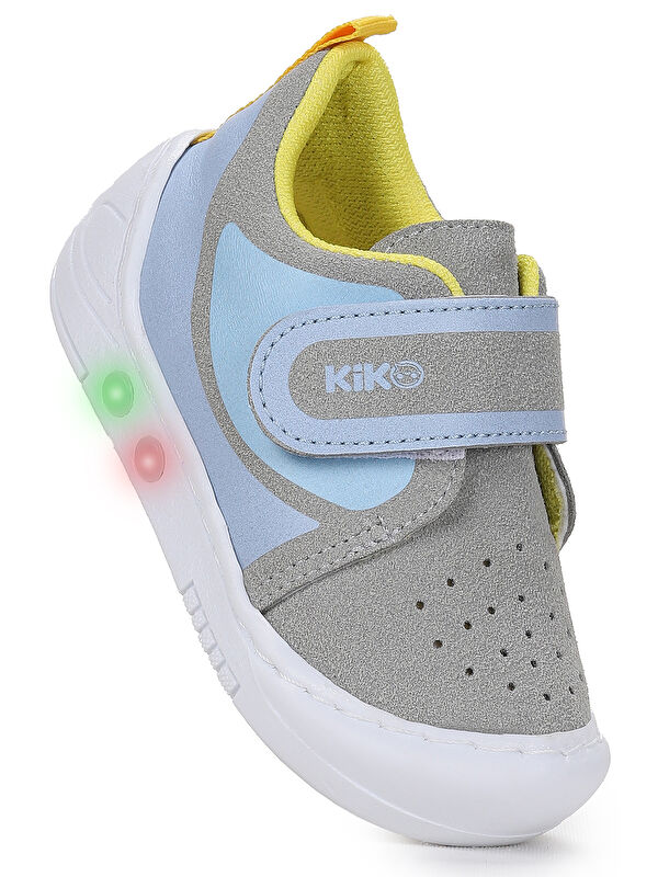 Kugan Cırtlı Işıklı Erkek Bebek Yürüyüş Spor Ayakkabı - Görsel 2