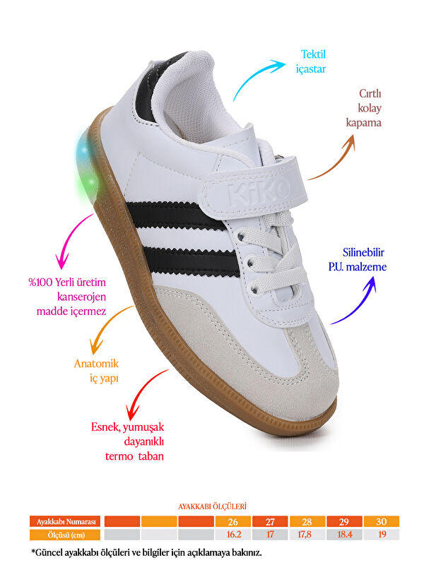 Renis Günlük Cırtlı Işıklı Kız Çocuk Spor Ayakkabı - Görsel 3