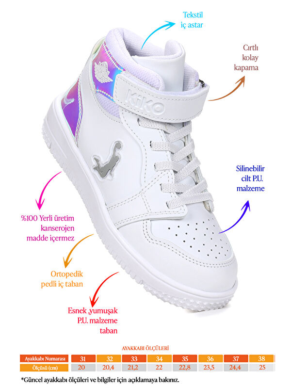 Hayka Cırtlı Basketbol Kız Çocuk Spor Ayakkabı - Görsel 3