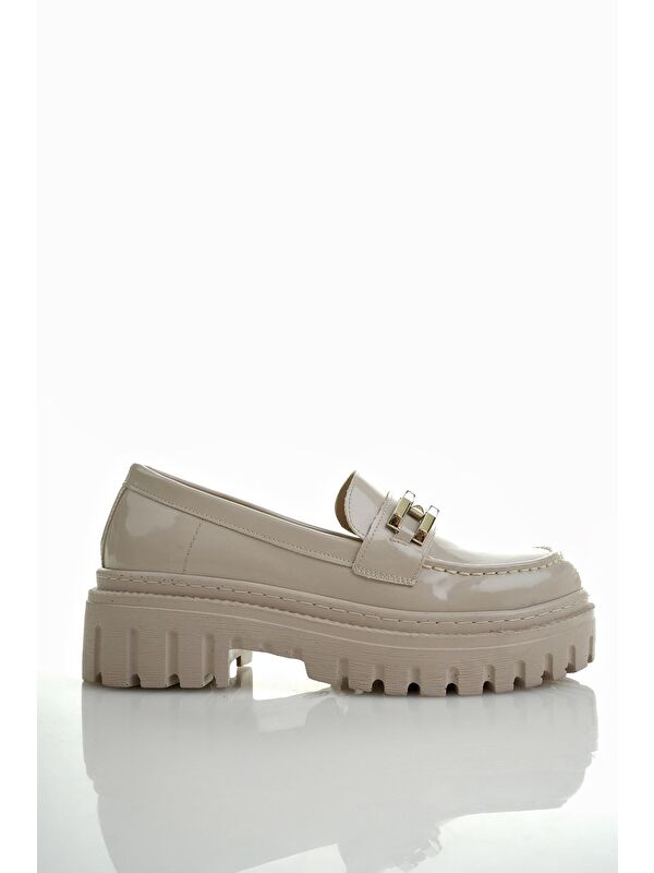 SAMANTHA Kadın Loafer Kalın Taban Tokalı Günlük Casual Makosen Ayakkabı - Görsel 3