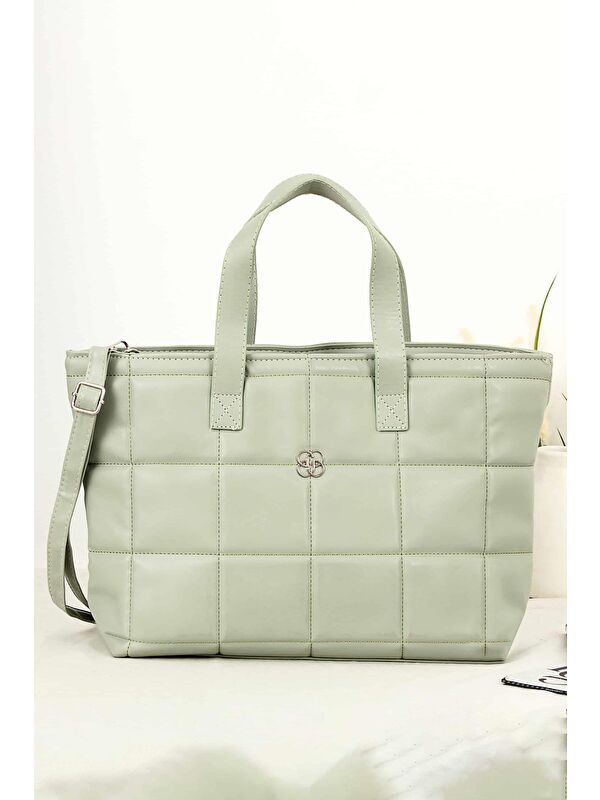 Bipanya Nori Kare Nakışlı Shopper Kadın Omuz Çantası BP-4771O