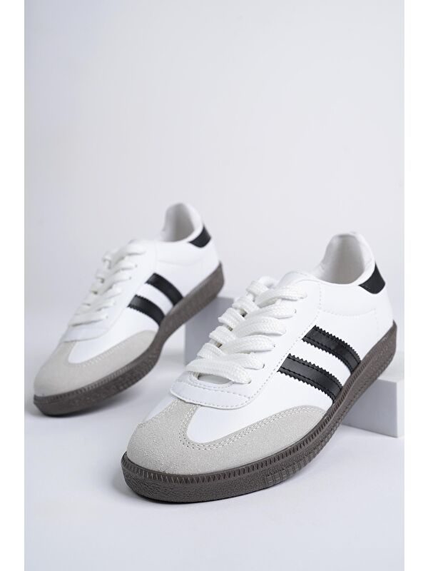 GORDON Unisex Ortopedik Günlük Bağcıklı Yürüyüş Koşu Sneaker Spor Ayakkabı - Görsel 3