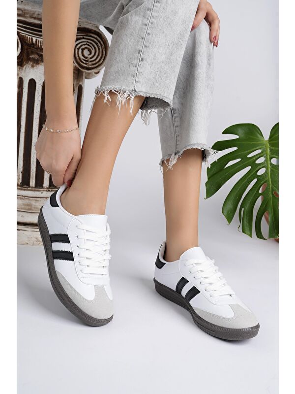 GORDON Unisex Ortopedik Günlük Bağcıklı Yürüyüş Koşu Sneaker Spor Ayakkabı - Görsel 6