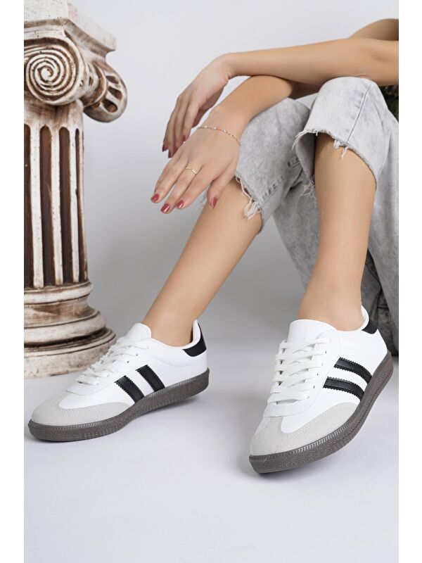 GORDON Unisex Ortopedik Günlük Bağcıklı Yürüyüş Koşu Sneaker Spor Ayakkabı - Görsel 7