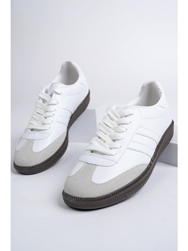 GORDON Unisex Ortopedik Günlük Bağcıklı Yürüyüş Koşu Sneaker Spor Ayakkabı - Görsel 3