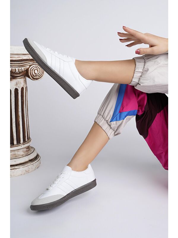 GORDON Unisex Ortopedik Günlük Bağcıklı Yürüyüş Koşu Sneaker Spor Ayakkabı - Görsel 9