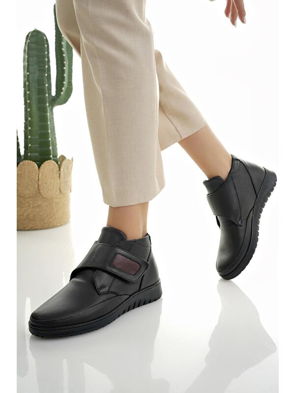 MEDİCALLY Ortopedik Taban Topuk Dikeni Hakiki Deri Kadın Bot - Görsel 9