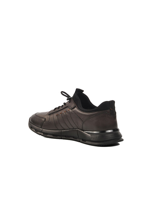 Kahve Hakiki Deri Erkek Casual Ayakkabı - Görsel 5